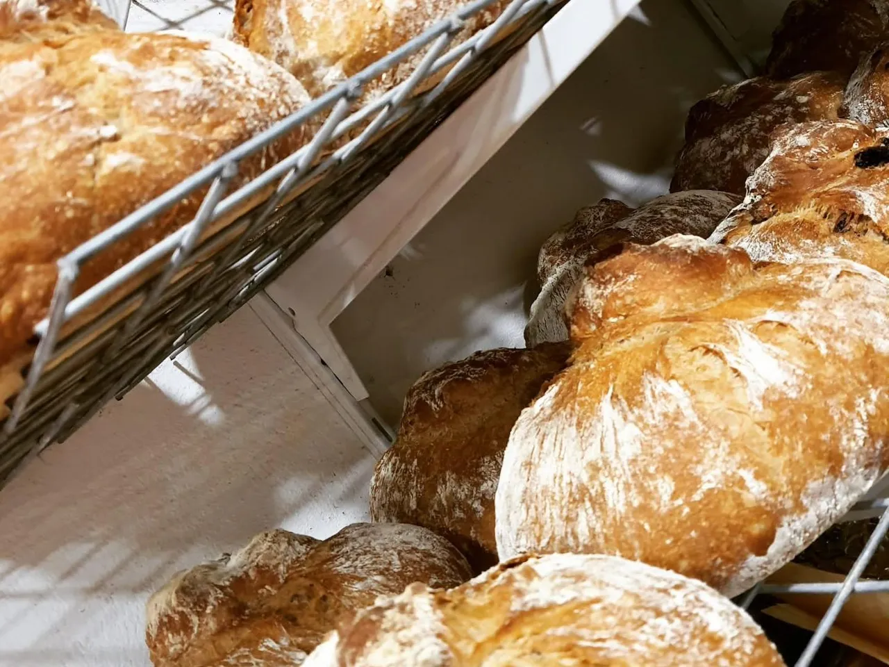 Bolos artesáns recén forneados