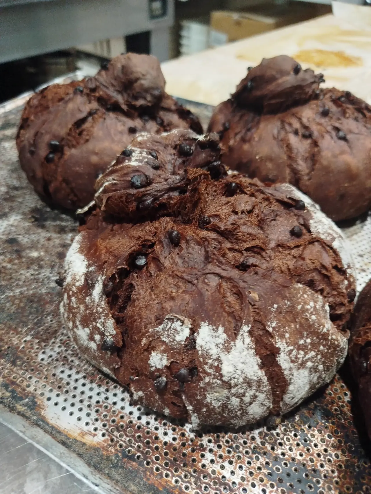 Pan de chocolate e laranxa en rebandas